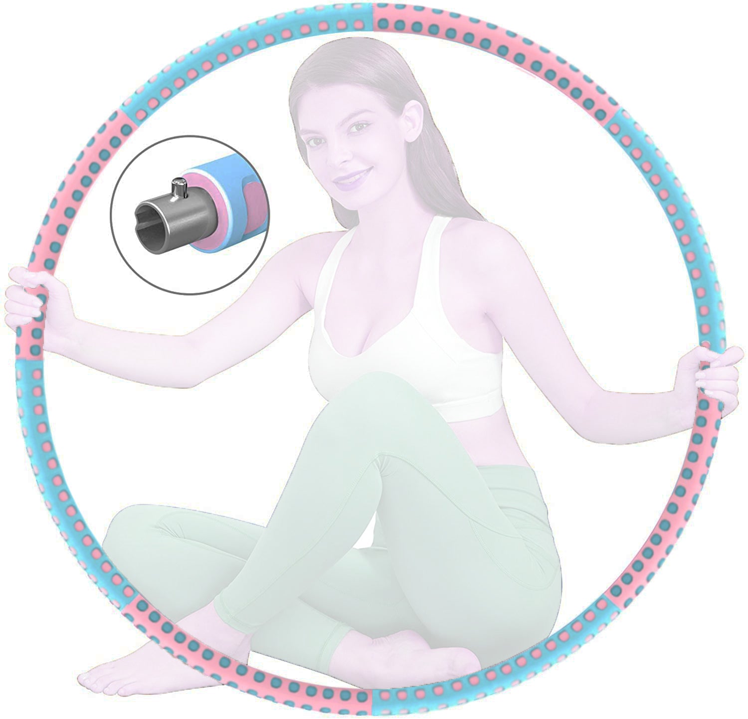 Core Balance HULA HOOP - SMOOTH WEIGHTED - Fitness/yoga - teal