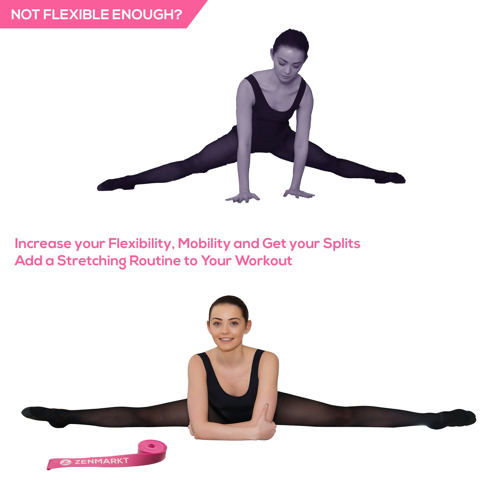  Leg Stretching Strap and Ballet Balance Board, 2 Pc