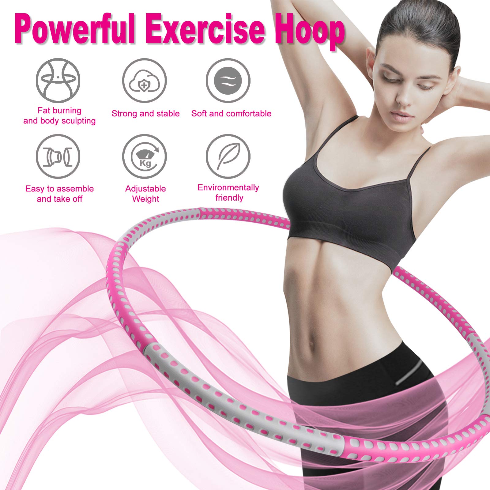 Wholesale Gym Adjustable Adult Beginner Sports Equipment Weighted Smart Fitness  Hula Hoop - China Hula Hoop and Fitness Hula Hoop price