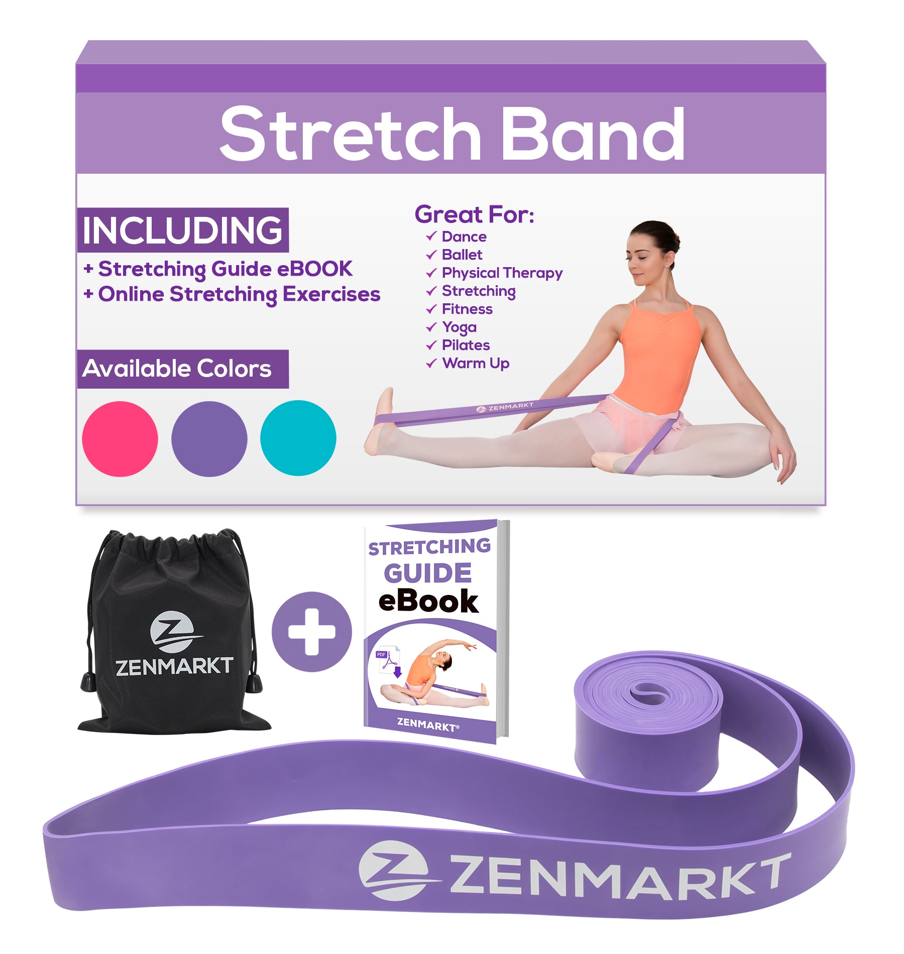 The Main Dancer - Stretch Band - to Improve Leg Stretching - Perfect Home  Equipment for Ballet, Dance and Gymnastic Exercise - Excellent Gift for  Your